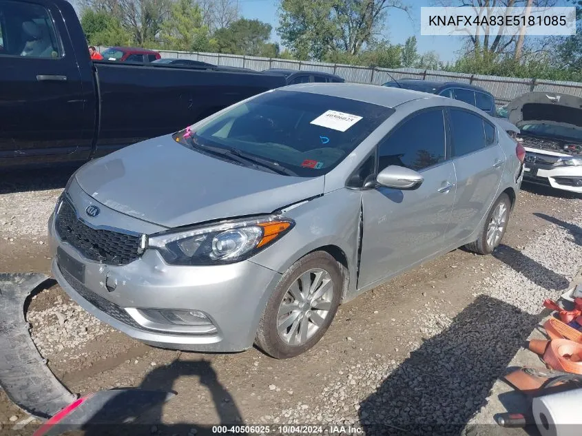 KNAFX4A83E5181085 2014 Kia Forte Ex