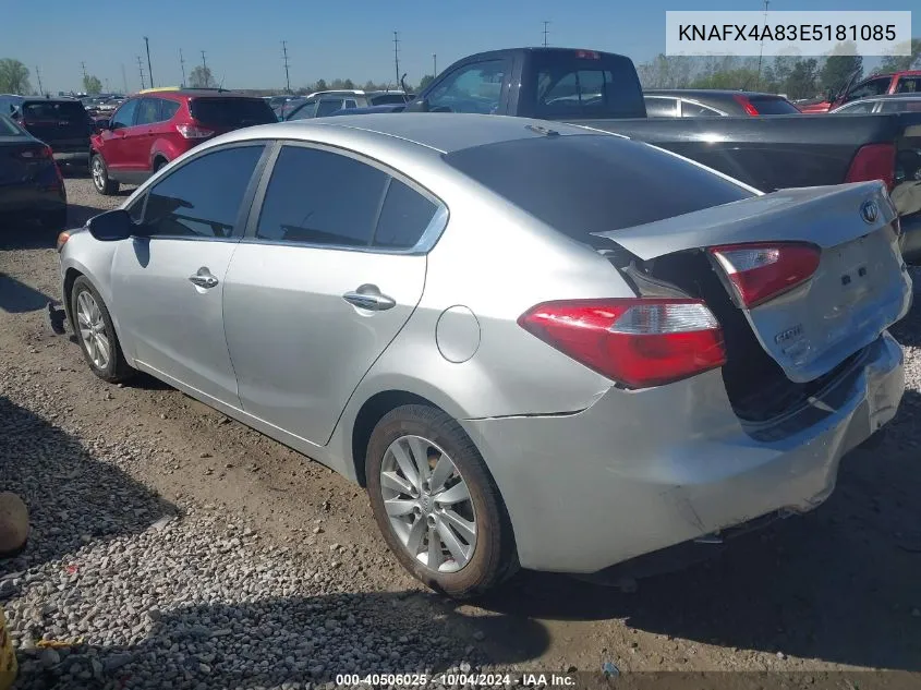 KNAFX4A83E5181085 2014 Kia Forte Ex