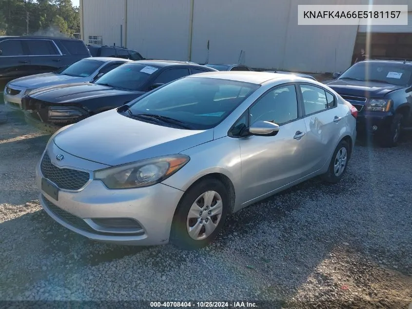 2014 Kia Forte Lx VIN: KNAFK4A66E5181157 Lot: 40708404