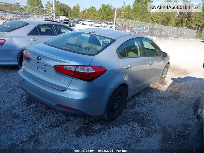 KNAFK4A66E5181157 2014 Kia Forte Lx