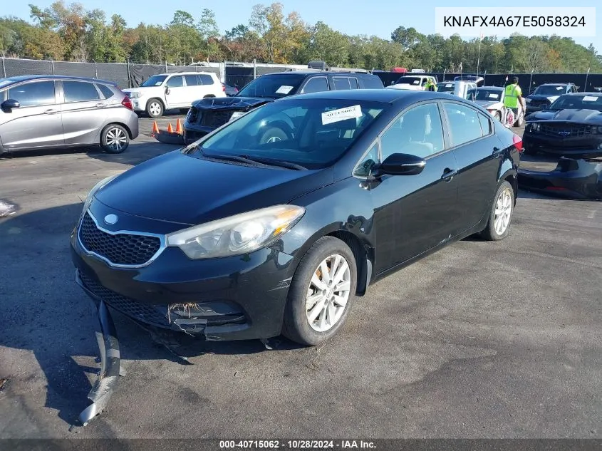 2014 Kia Forte Lx VIN: KNAFX4A67E5058324 Lot: 40715062