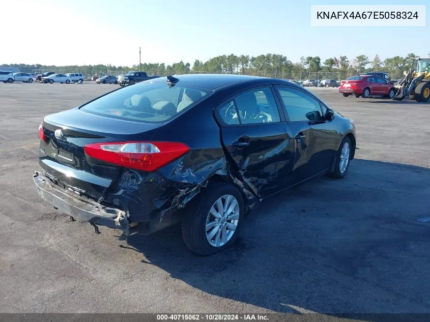 2014 Kia Forte Lx VIN: KNAFX4A67E5058324 Lot: 40715062