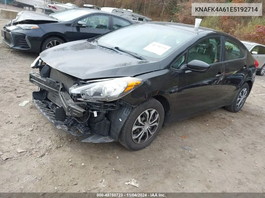 2014 Kia Forte Lx VIN: KNAFK4A61E5192714 Lot: 40750723