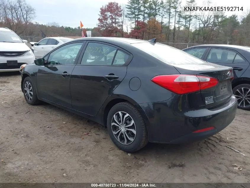 2014 Kia Forte Lx VIN: KNAFK4A61E5192714 Lot: 40750723