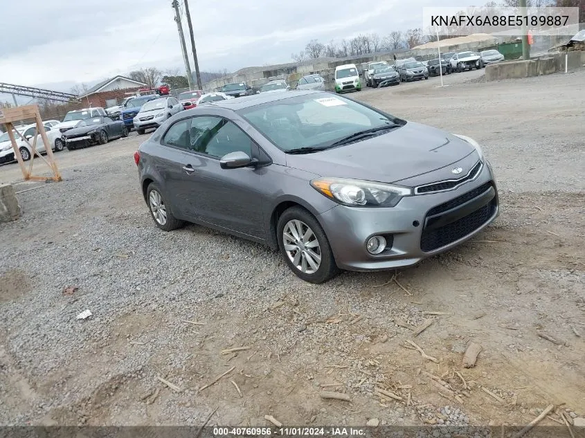 2014 Kia Forte Koup Ex VIN: KNAFX6A88E5189887 Lot: 40760956