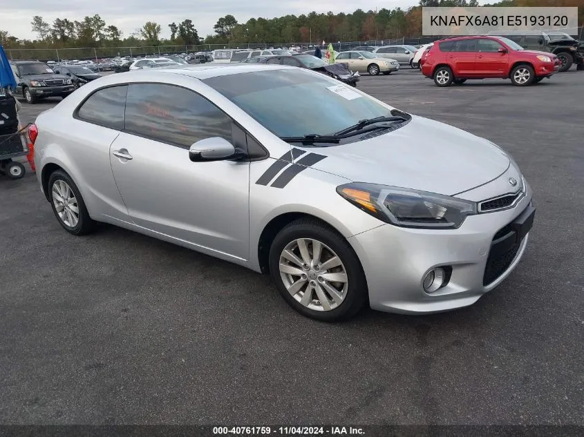 2014 Kia Forte Koup Ex VIN: KNAFX6A81E5193120 Lot: 40761759