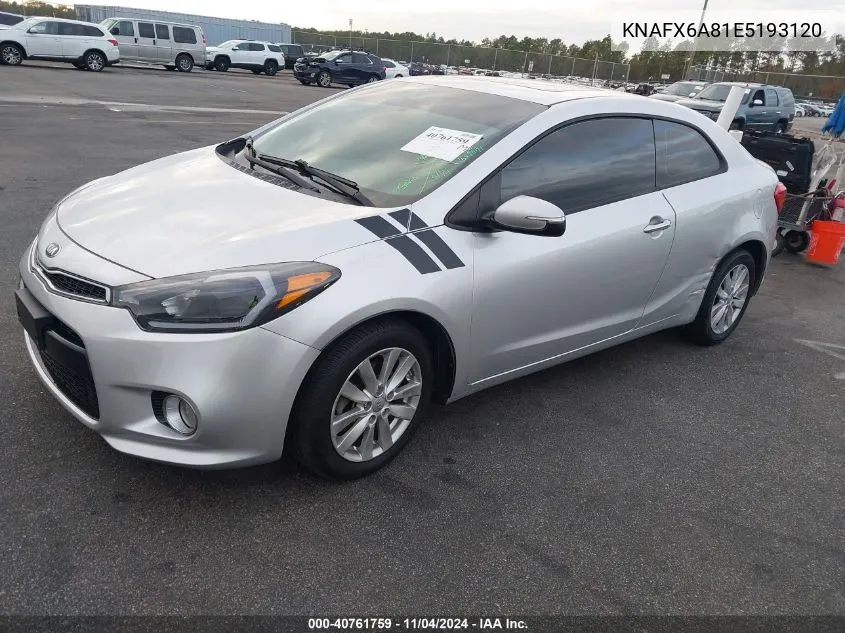 2014 Kia Forte Koup Ex VIN: KNAFX6A81E5193120 Lot: 40761759