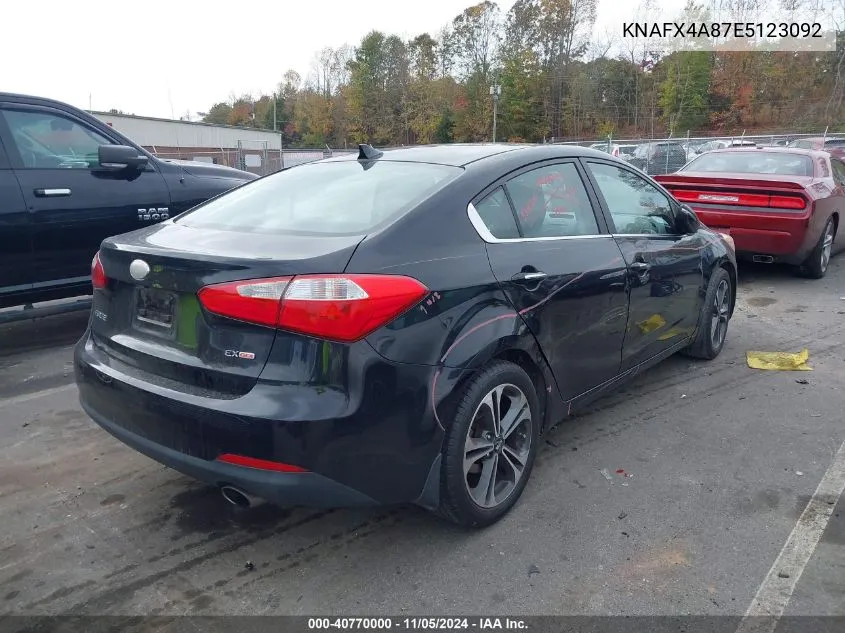 KNAFX4A87E5123092 2014 Kia Forte Ex