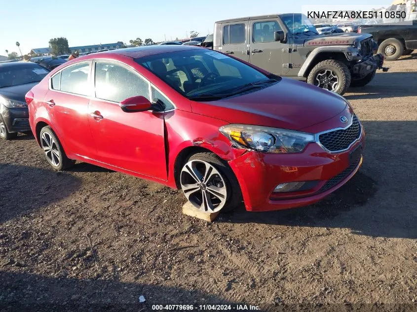 2014 Kia Forte Ex VIN: KNAFZ4A8XE5110850 Lot: 40779696