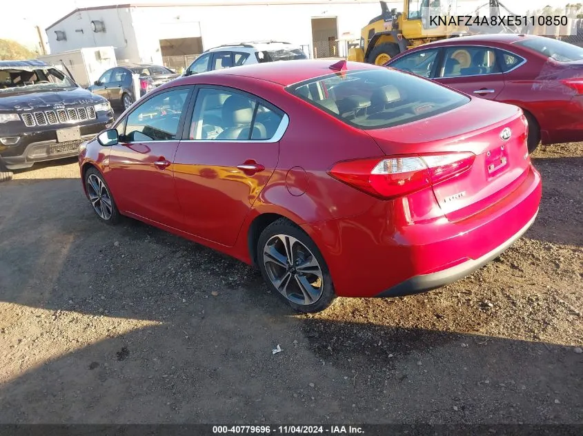 2014 Kia Forte Ex VIN: KNAFZ4A8XE5110850 Lot: 40779696