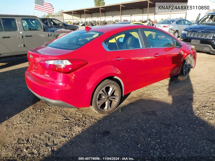 2014 Kia Forte Ex VIN: KNAFZ4A8XE5110850 Lot: 40779696