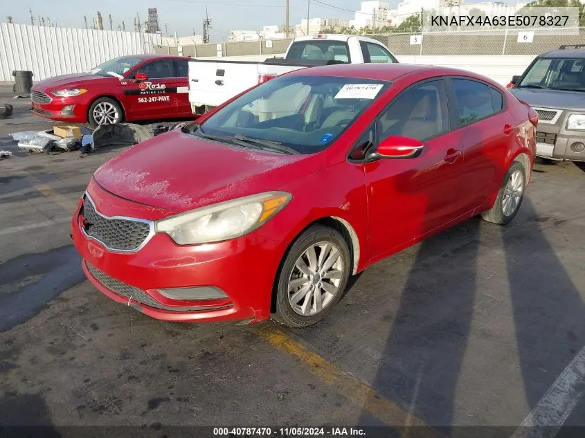 2014 Kia Forte Lx VIN: KNAFX4A63E5078327 Lot: 40787470