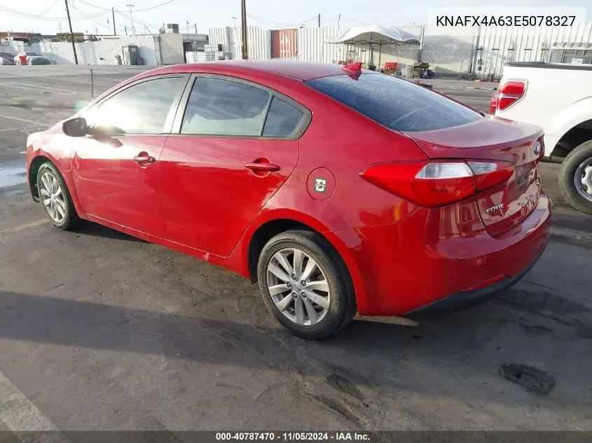 2014 Kia Forte Lx VIN: KNAFX4A63E5078327 Lot: 40787470