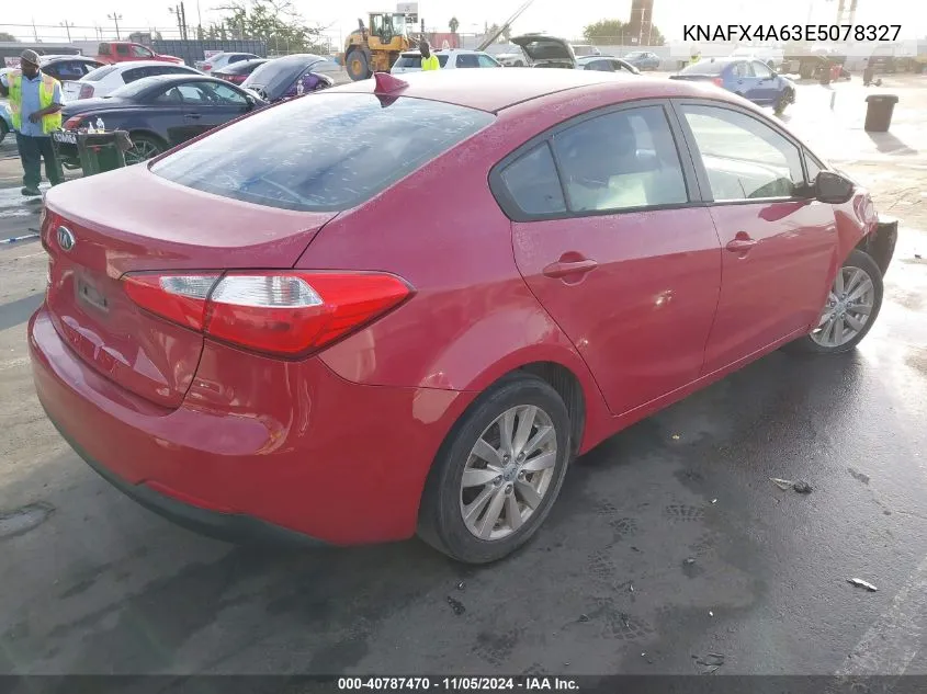 2014 Kia Forte Lx VIN: KNAFX4A63E5078327 Lot: 40787470