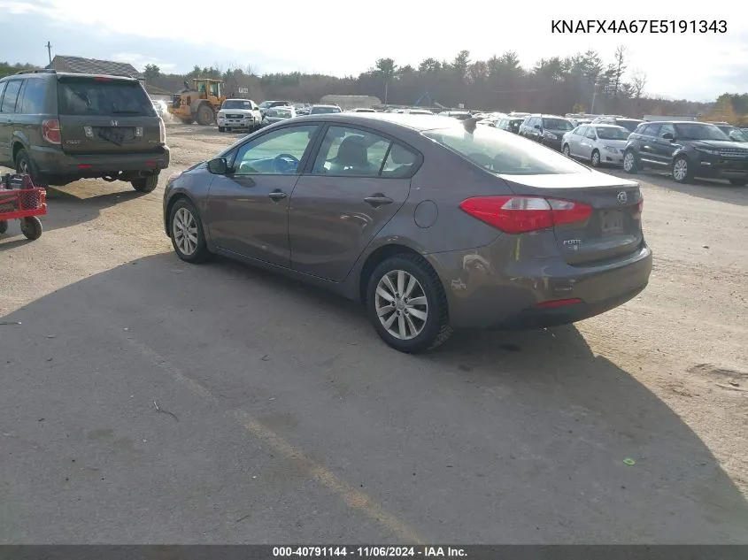 2014 Kia Forte Lx VIN: KNAFX4A67E5191343 Lot: 40791144