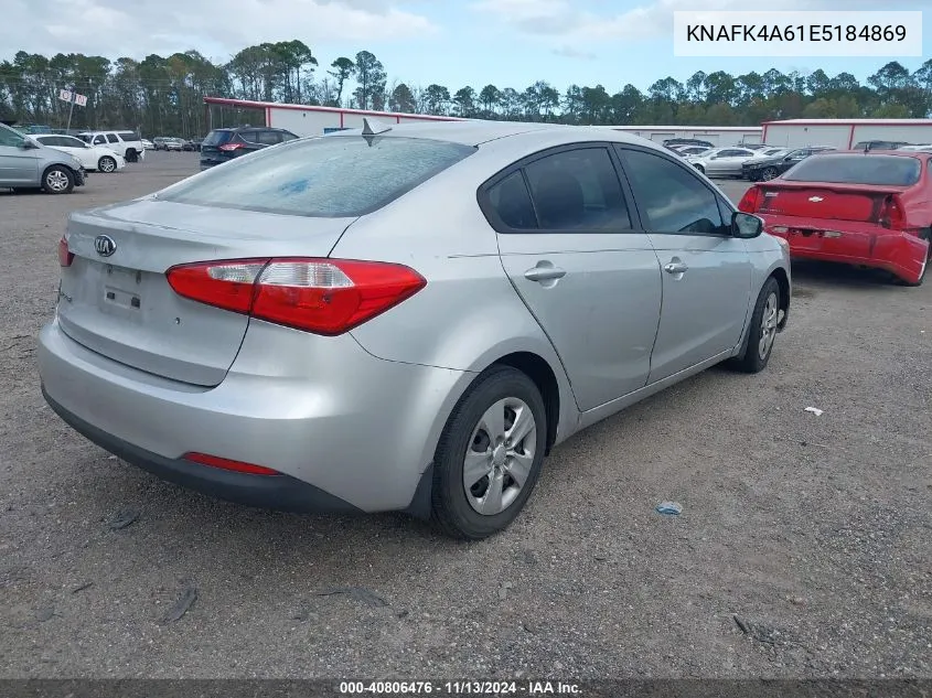 2014 Kia Forte Lx VIN: KNAFK4A61E5184869 Lot: 40806476