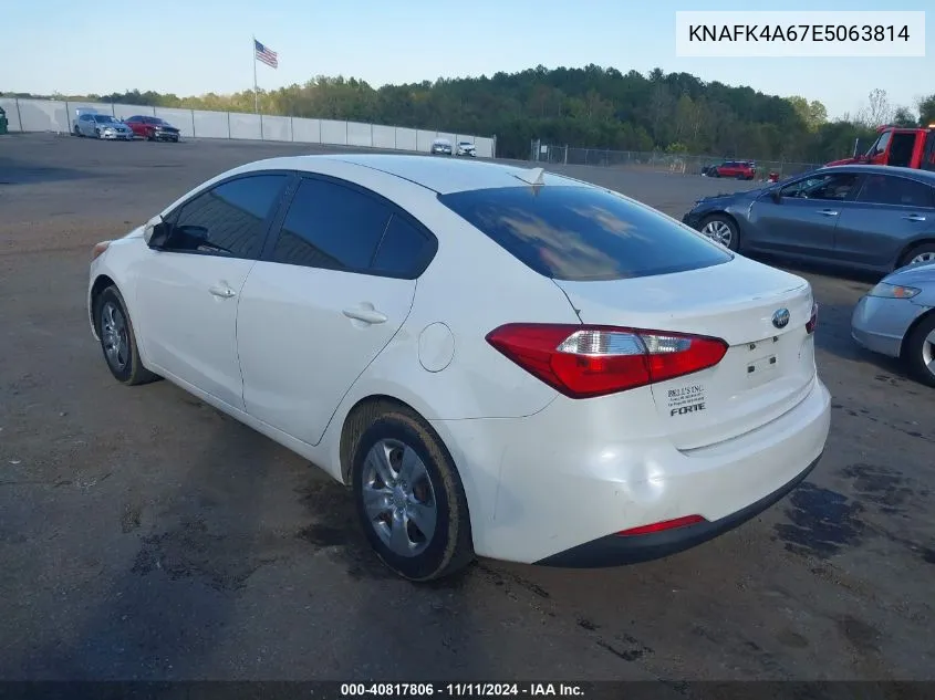 2014 Kia Forte Lx VIN: KNAFK4A67E5063814 Lot: 40817806