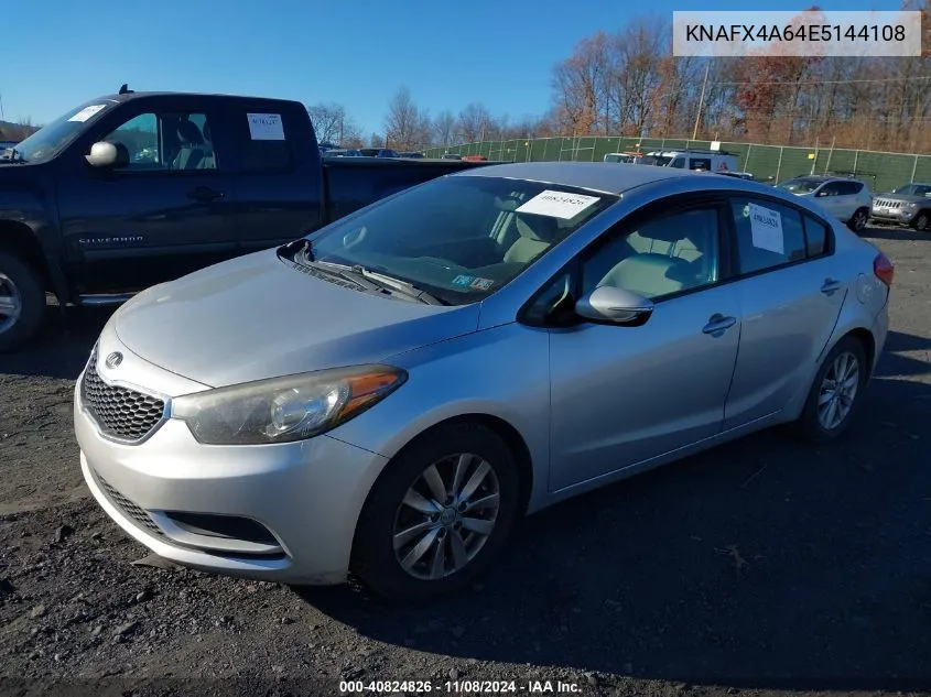 2014 Kia Forte Lx VIN: KNAFX4A64E5144108 Lot: 40824826