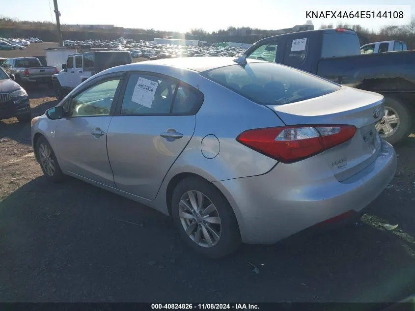 2014 Kia Forte Lx VIN: KNAFX4A64E5144108 Lot: 40824826