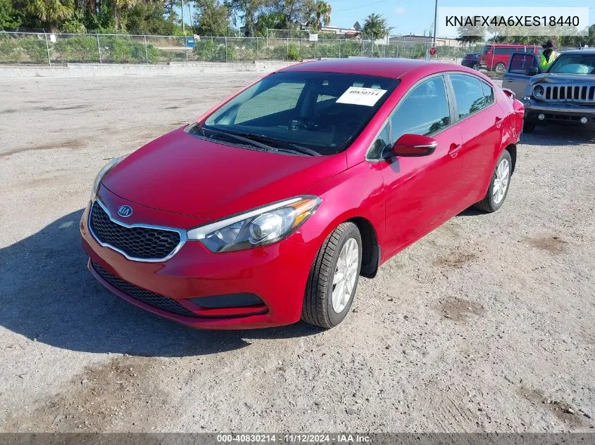 2014 Kia Forte Lx VIN: KNAFX4A6XES18440 Lot: 40830214