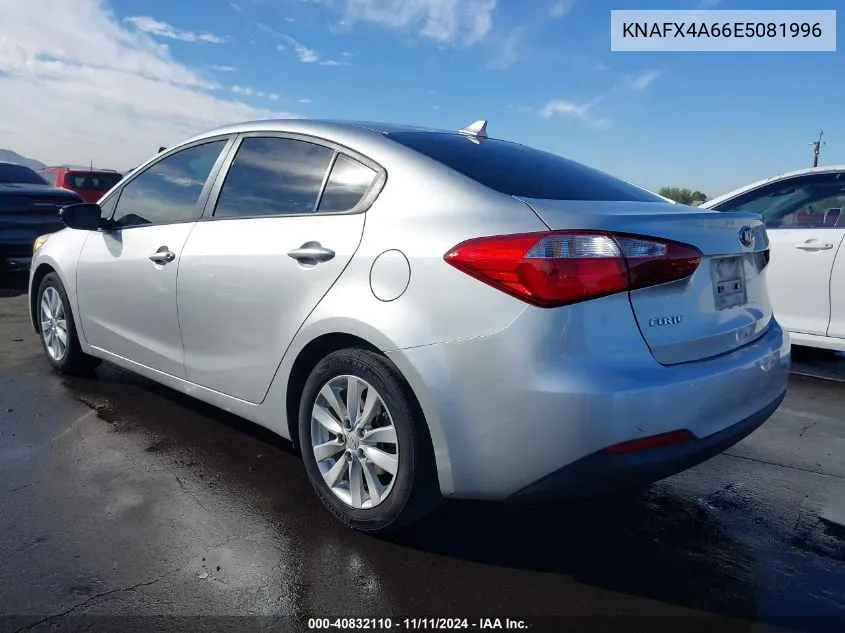 2014 Kia Forte Lx VIN: KNAFX4A66E5081996 Lot: 40832110