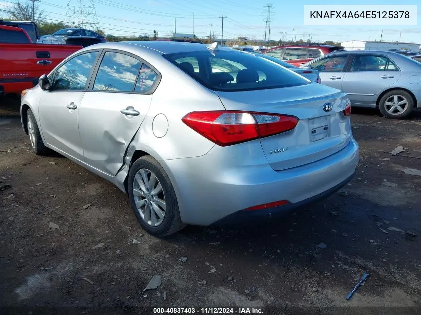 2014 Kia Forte Lx VIN: KNAFX4A64E5125378 Lot: 40837403