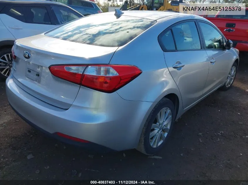 2014 Kia Forte Lx VIN: KNAFX4A64E5125378 Lot: 40837403