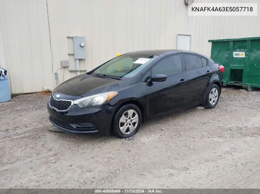 2014 Kia Forte Lx VIN: KNAFK4A63E5057718 Lot: 40855466