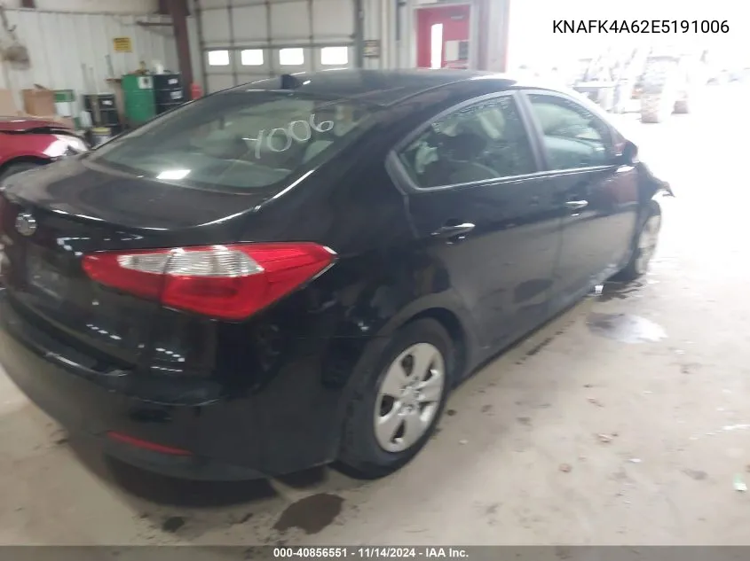 2014 Kia Forte Lx VIN: KNAFK4A62E5191006 Lot: 40856551