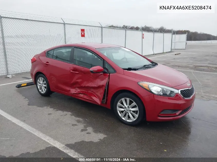 2014 Kia Forte Lx VIN: KNAFX4A6XE5208474 Lot: 40858191