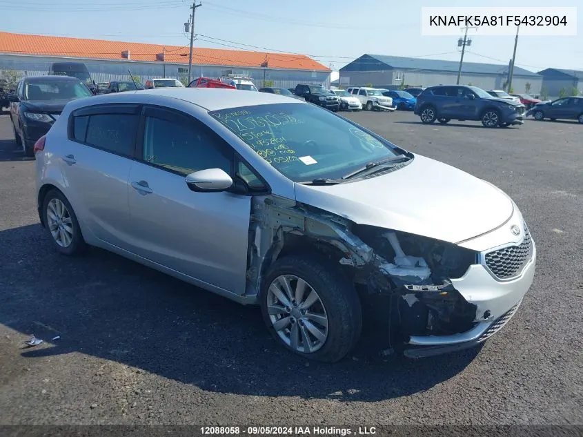 KNAFK5A81F5432904 2015 Kia Forte 5-Door