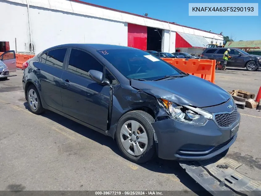 2015 Kia Forte Lx VIN: KNAFX4A63F5290193 Lot: 39677219