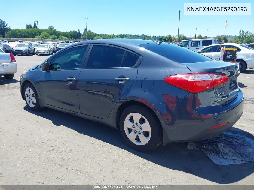 2015 Kia Forte Lx VIN: KNAFX4A63F5290193 Lot: 39677219