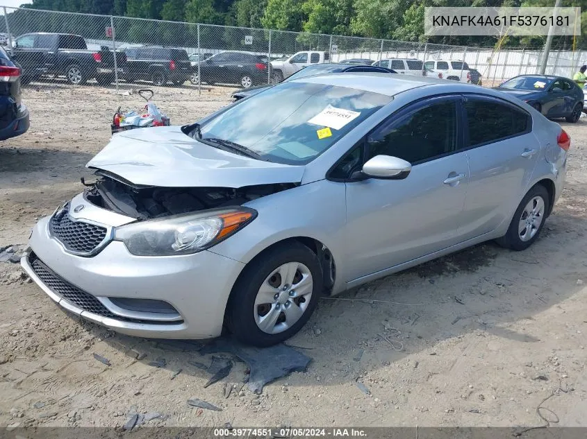 KNAFK4A61F5376181 2015 Kia Forte Lx