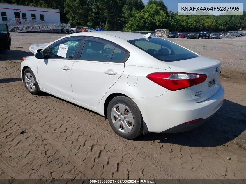 2015 Kia Forte Lx VIN: KNAFX4A64F5287996 Lot: 39809321