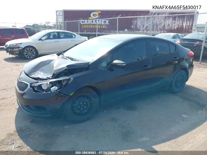 KNAFX4A65F5430017 2015 Kia Forte Lx