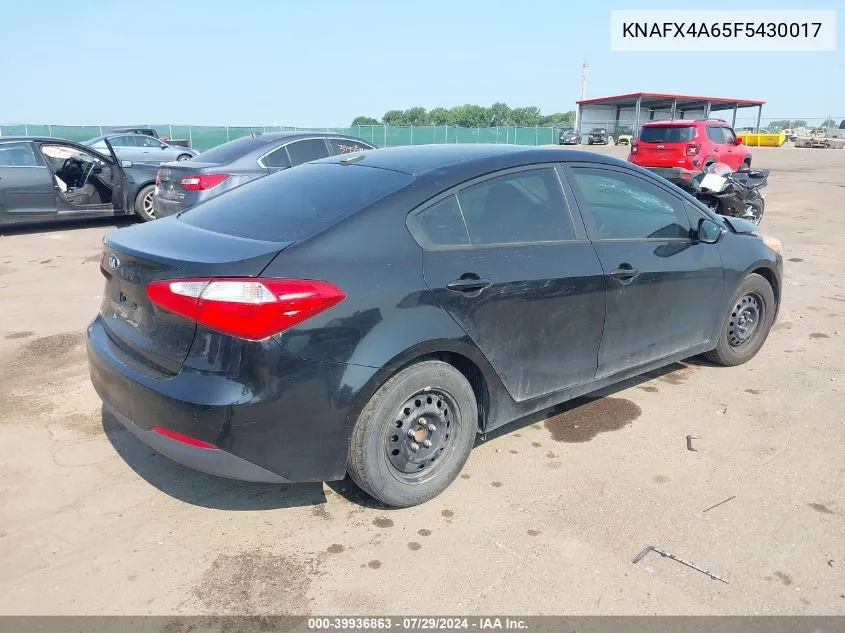 KNAFX4A65F5430017 2015 Kia Forte Lx