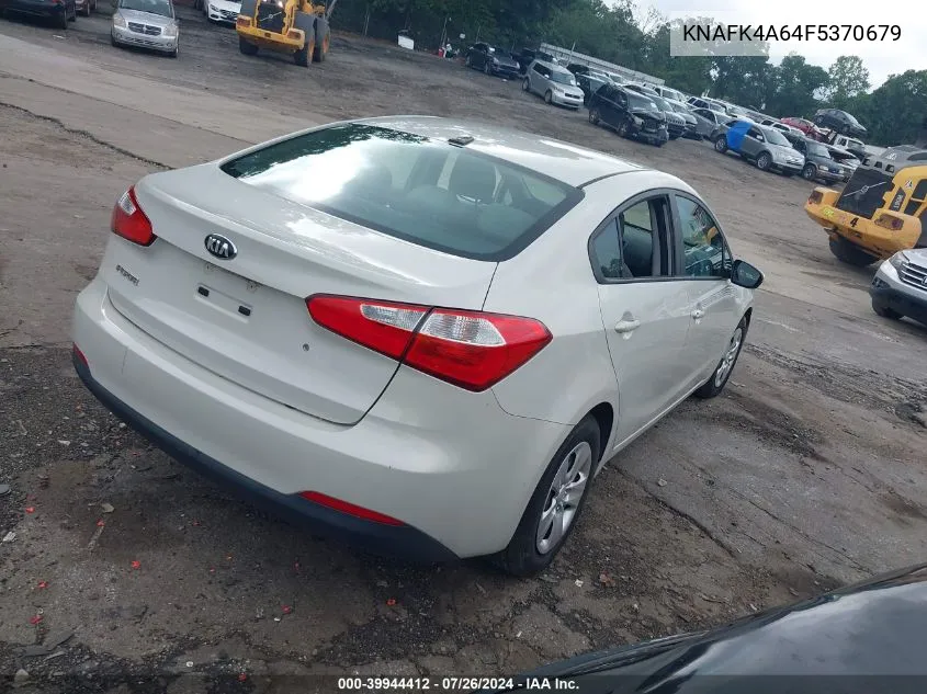 KNAFK4A64F5370679 2015 Kia Forte Lx