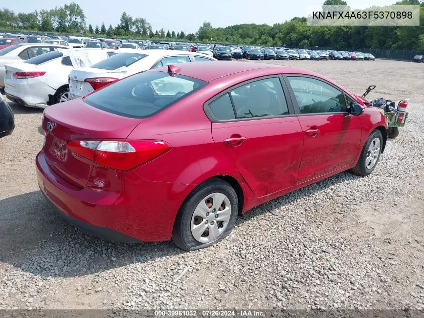 KNAFX4A63F5370898 2015 Kia Forte Lx