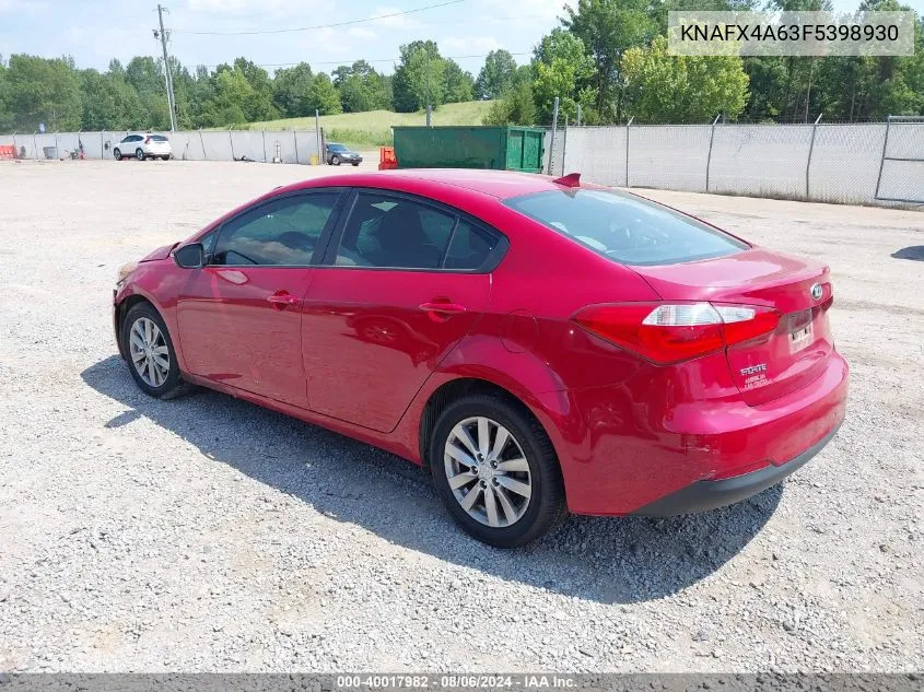 2015 Kia Forte Lx VIN: KNAFX4A63F5398930 Lot: 40017982