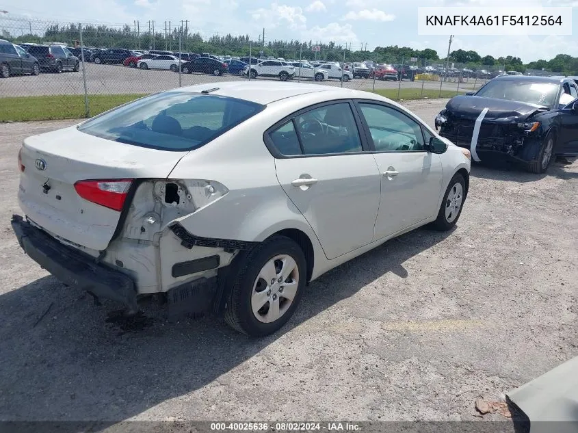 2015 Kia Forte Lx VIN: KNAFK4A61F5412564 Lot: 40025636