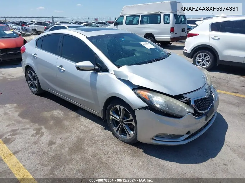 2015 Kia Forte Ex VIN: KNAFZ4A8XF5374331 Lot: 40078334