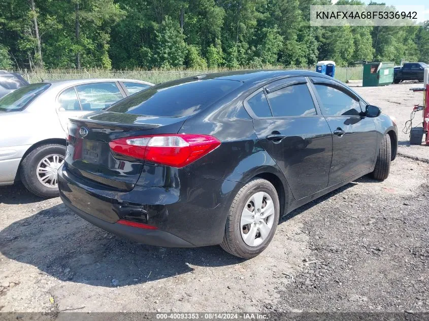 KNAFX4A68F5336942 2015 Kia Forte Lx