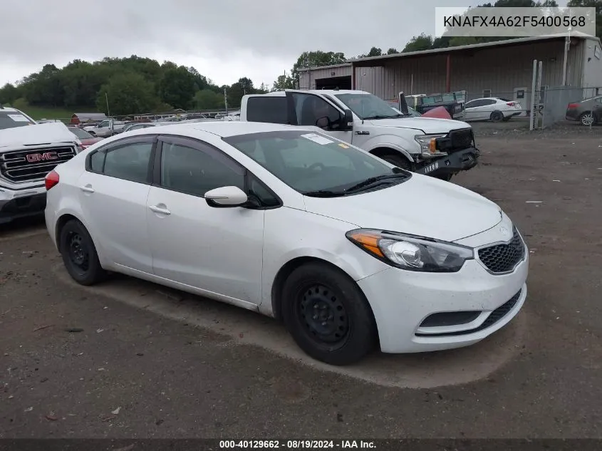 KNAFX4A62F5400568 2015 Kia Forte Lx