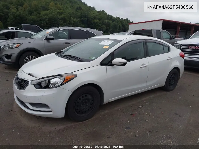 2015 Kia Forte Lx VIN: KNAFX4A62F5400568 Lot: 40129662