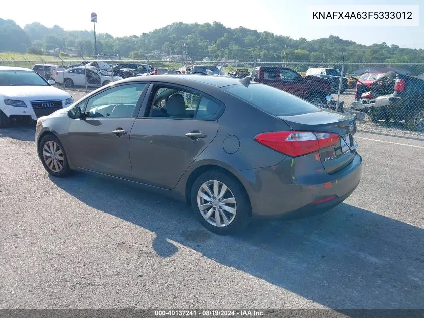 KNAFX4A63F5333012 2015 Kia Forte Lx