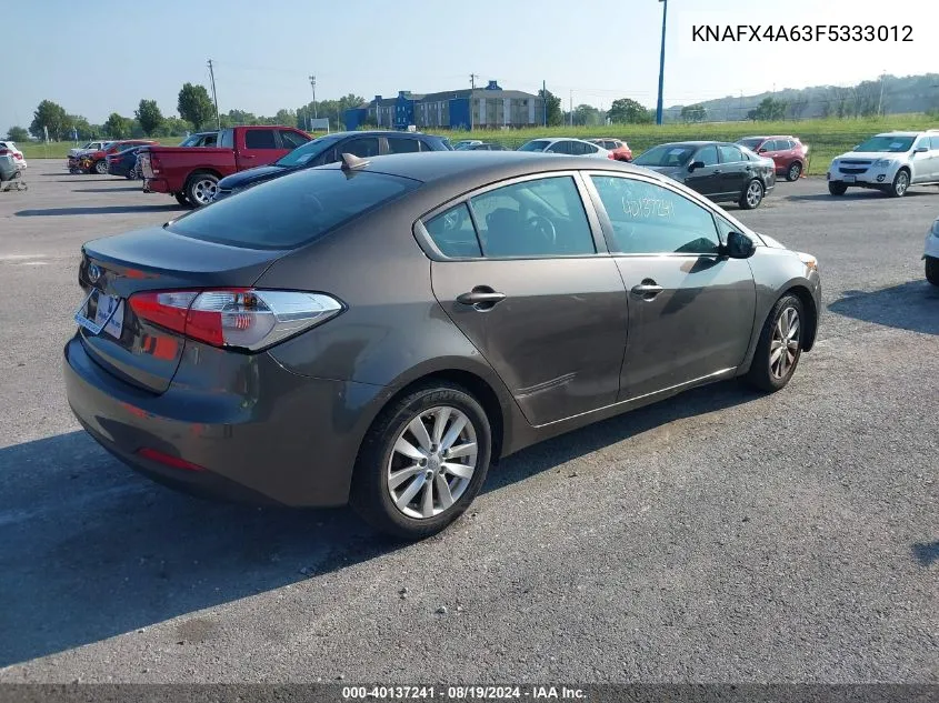 KNAFX4A63F5333012 2015 Kia Forte Lx