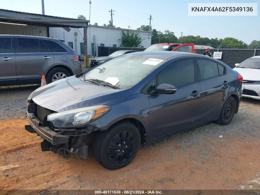 2015 Kia Forte Lx VIN: KNAFX4A62F5349136 Lot: 40171530