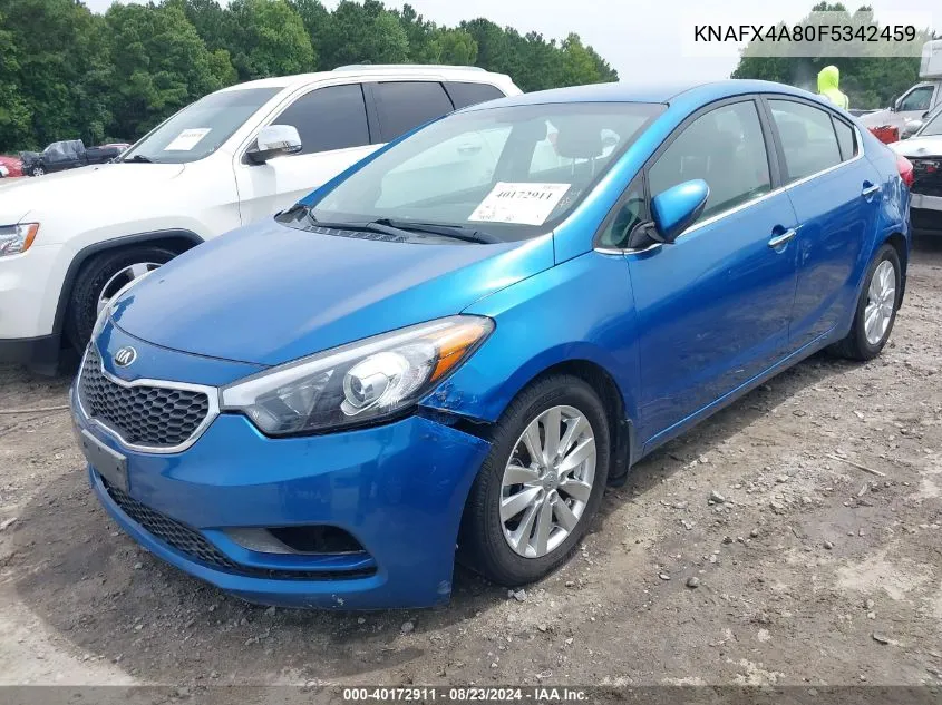 2015 Kia Forte Ex VIN: KNAFX4A80F5342459 Lot: 40172911