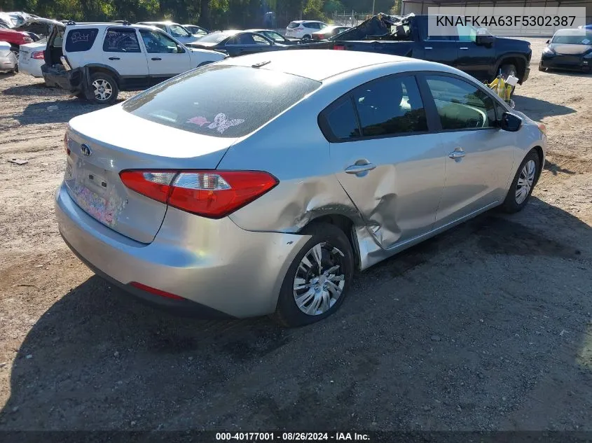 KNAFK4A63F5302387 2015 Kia Forte Lx